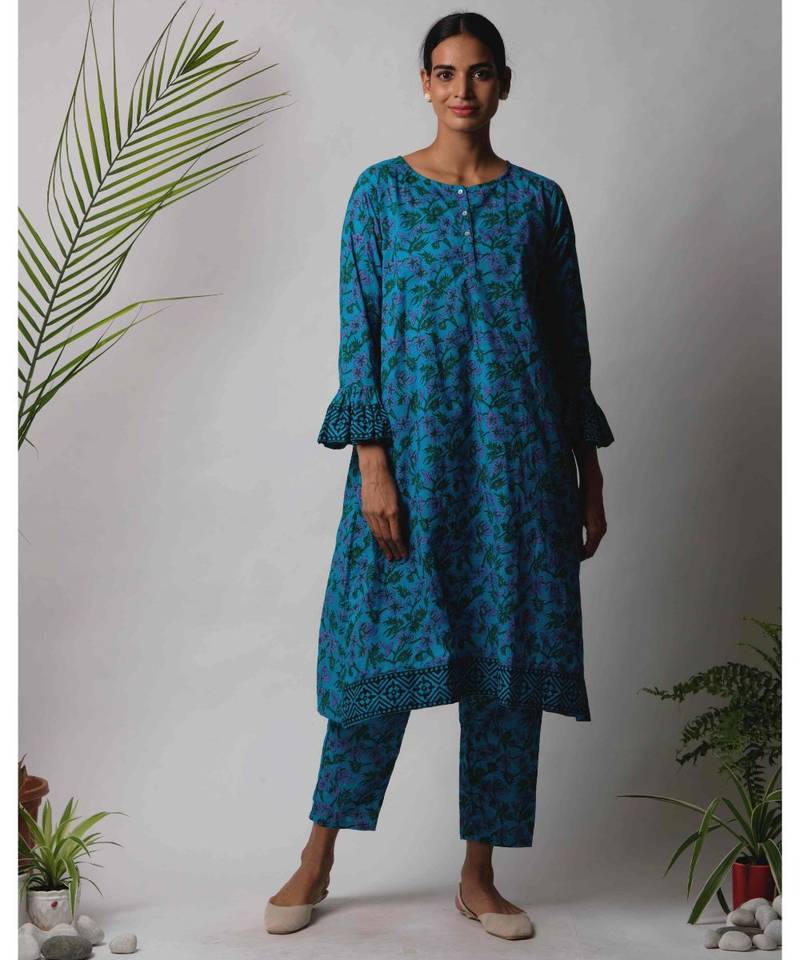 Blue Darsha cotton Kurta