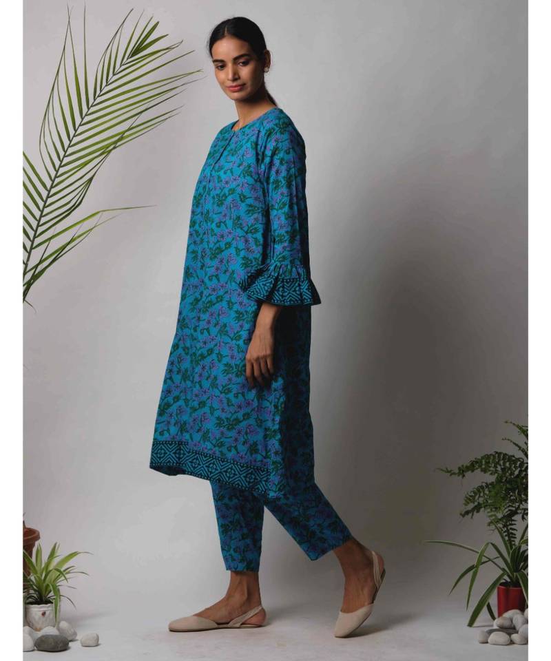 Blue Darsha cotton Kurta