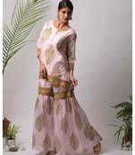 pink Hema cotton Kurta And Sharara Set of two