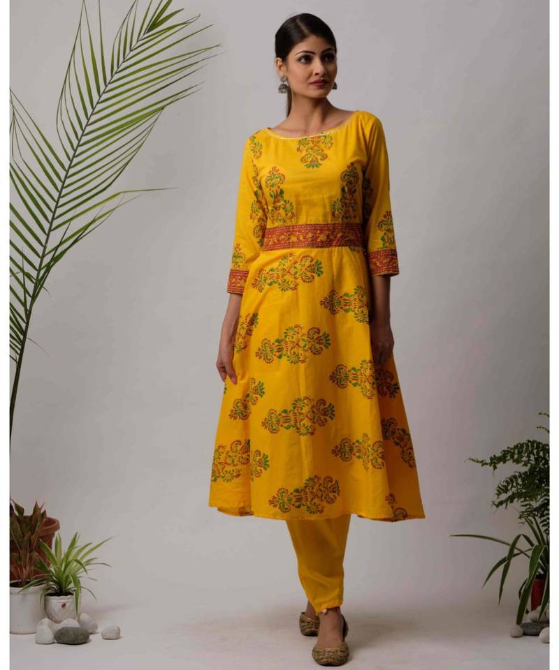 Yellow Gargi cotton Kurta