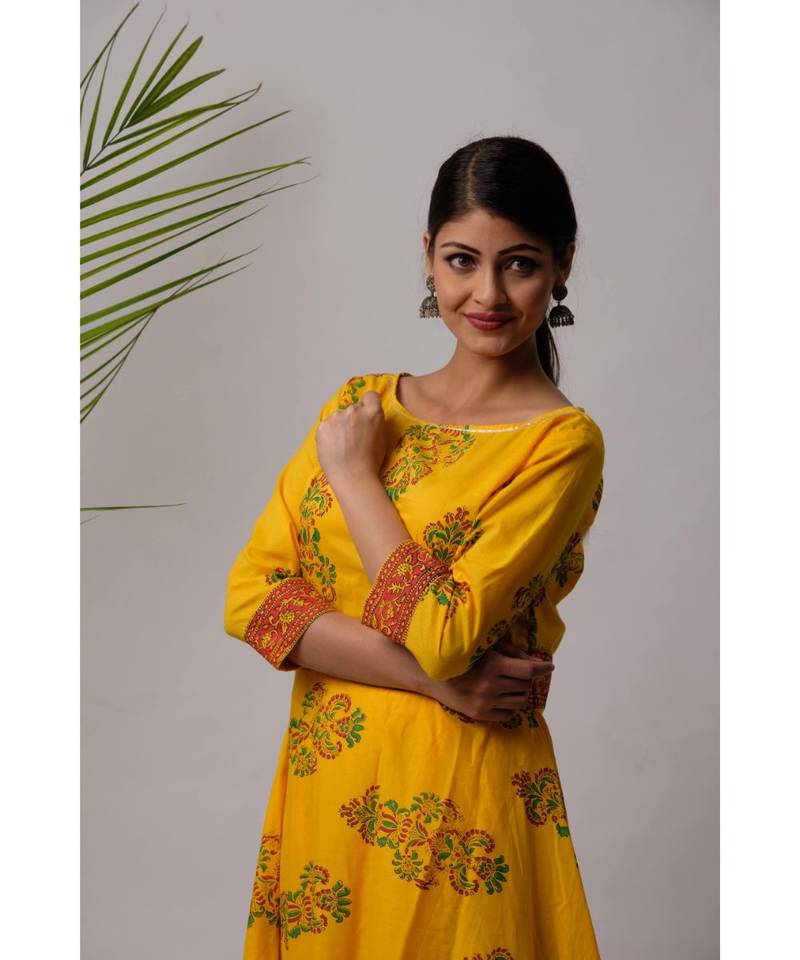 Yellow Gargi cotton Kurta