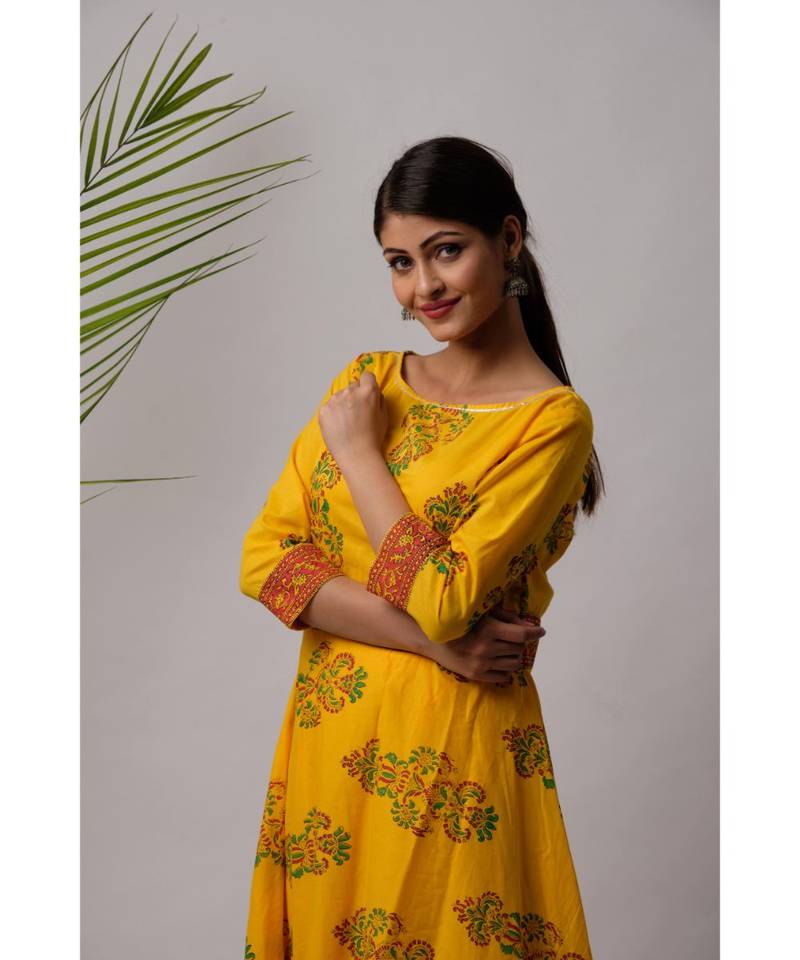 Yellow Gargi cotton Kurta