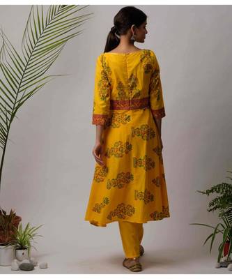Yellow Gargi cotton Kurta 5