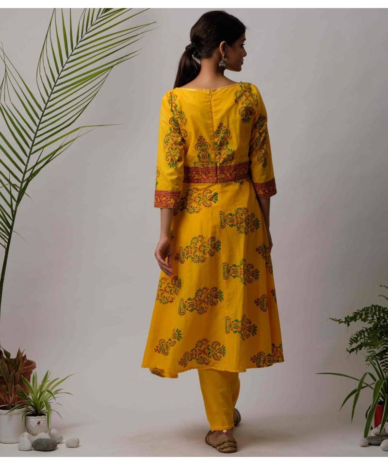 Yellow Gargi cotton Kurta