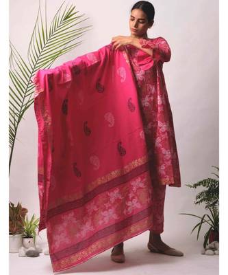 Pink Chavvi cotton Dupatta 1