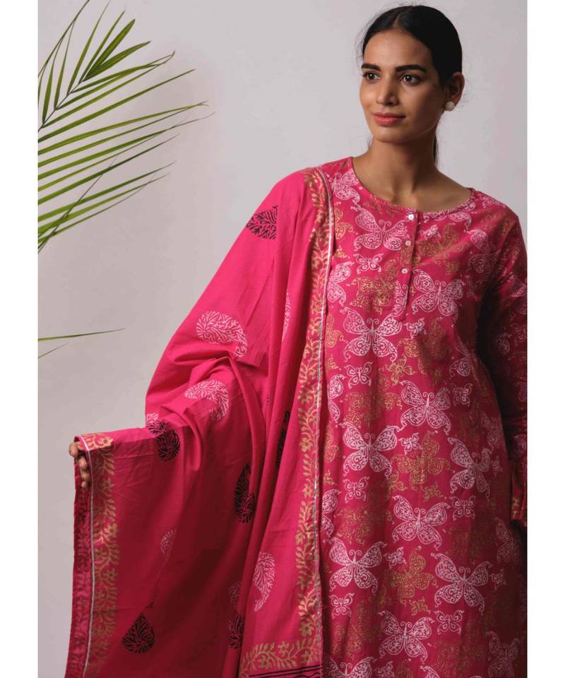 Pink Chavvi cotton Dupatta