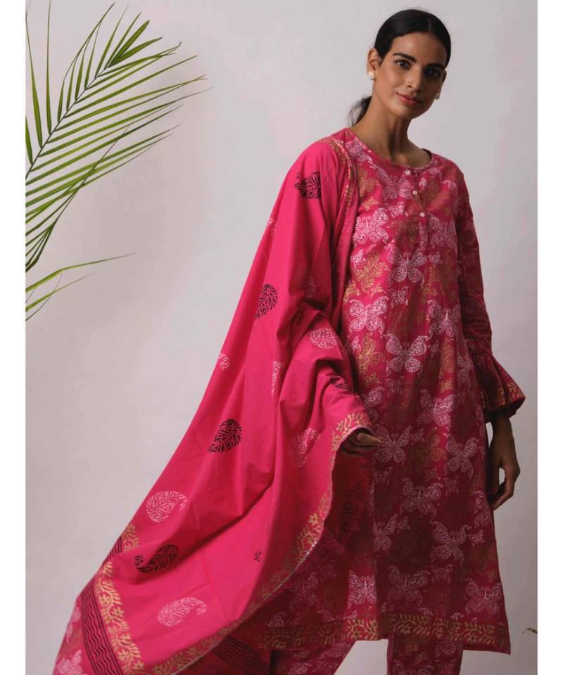 Pink Chavvi cotton Dupatta