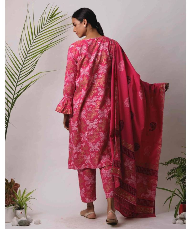 Pink Chavvi cotton Dupatta