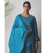 Blue Disa cotton Dupatta
