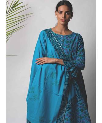 Blue Disa cotton Dupatta 2