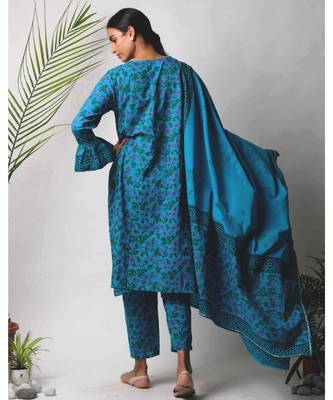 Blue Disa cotton Dupatta 3