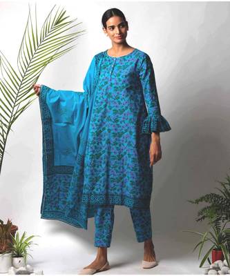 Blue Disa cotton Dupatta 4