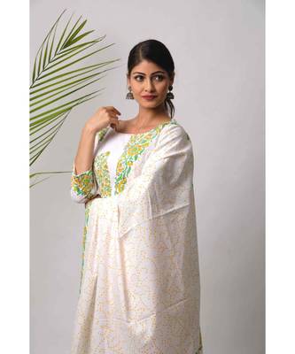 White Hina cotton Dupatta 1