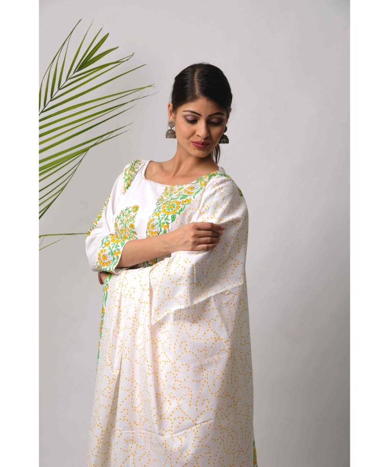 White Hina cotton Dupatta