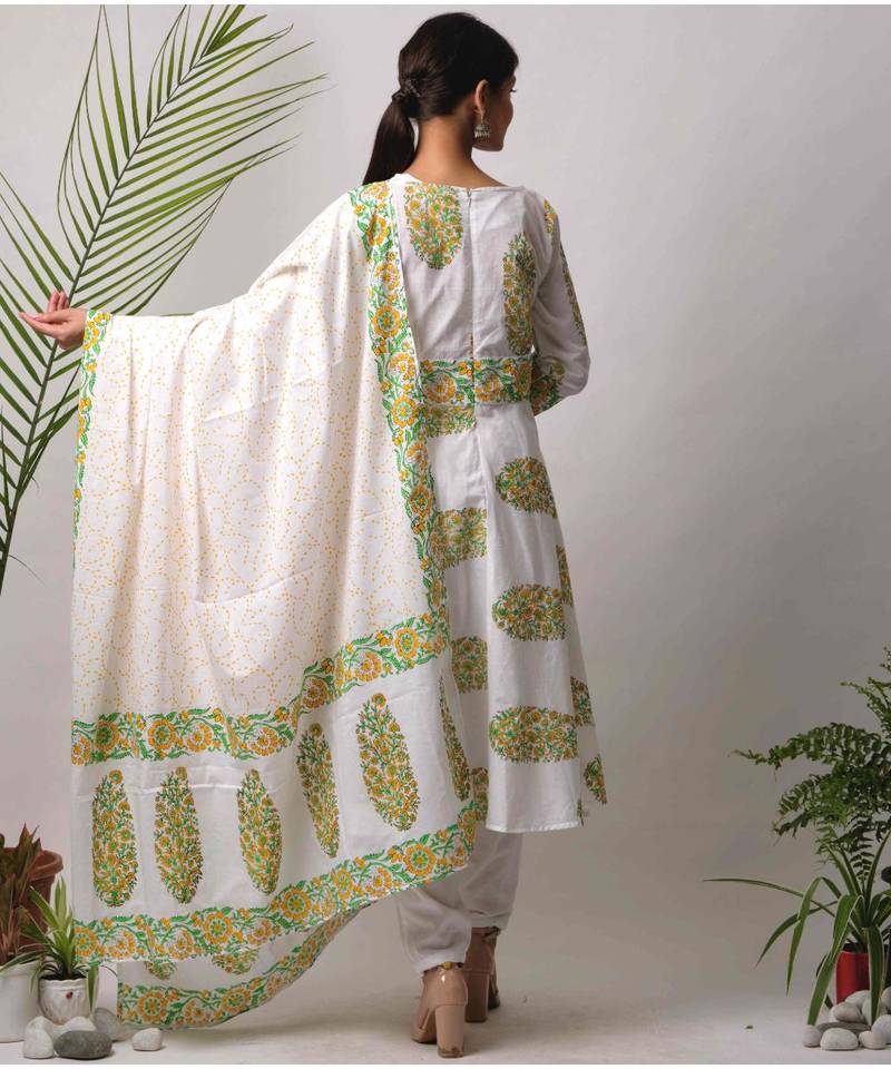 White Hina cotton Dupatta