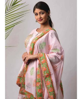 pink Gulabo cotton Dupatta 2