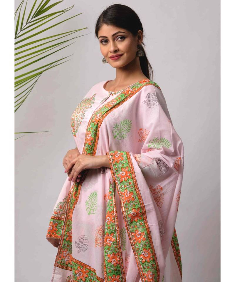 pink Gulabo cotton Dupatta