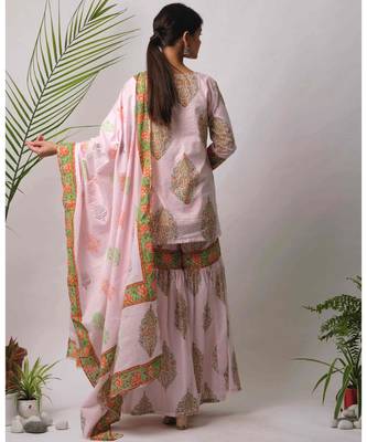 pink Gulabo cotton Dupatta 3