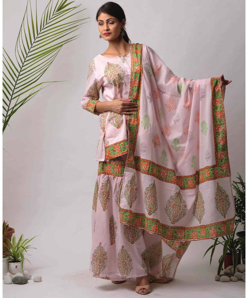 pink Gulabo cotton Dupatta