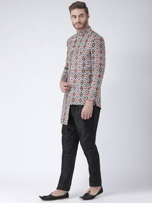 Multicolor Printed Polyester Stitched Indo Western Dresses 2