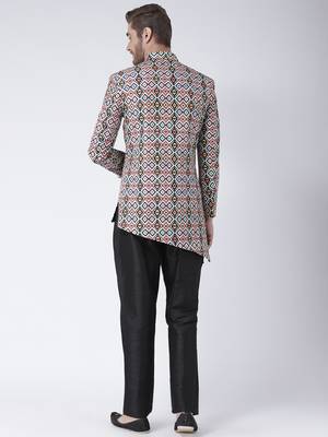 Multicolor Printed Polyester Stitched Indo Western Dresses 4