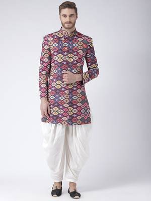 Multicolor Printed Polyester Stitched Indo Western Dresses 1
