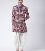 Multicolor Printed Polyester Stitched Indo Western Dresses