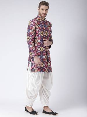 Multicolor Printed Polyester Stitched Indo Western Dresses 3