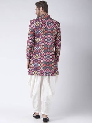 Multicolor Printed Polyester Stitched Indo Western Dresses 4