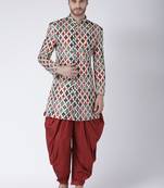 Multicolor Printed Polyester Stitched Indo Western Dresses