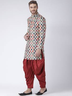 Multicolor Printed Polyester Stitched Indo Western Dresses 2
