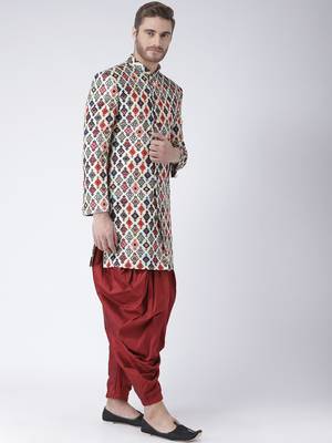 Multicolor Printed Polyester Stitched Indo Western Dresses 3