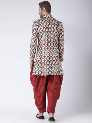 Multicolor Printed Polyester Stitched Indo Western Dresses 4