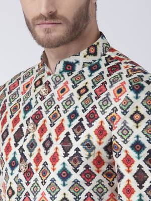 Multicolor Printed Polyester Stitched Indo Western Dresses 5