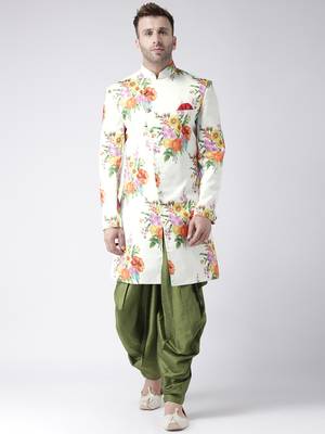 Multicolor Printed Polyester Stitched Indo Western Dresses 1