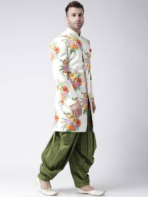 Multicolor Printed Polyester Stitched Indo Western Dresses 3