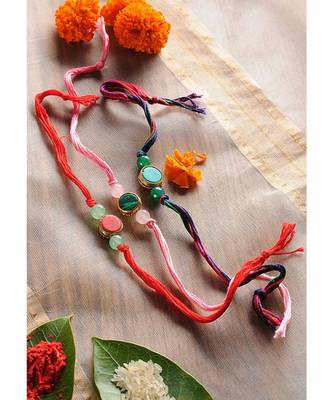 Handmade Marble Stone Rakhis - Set Of 3 1