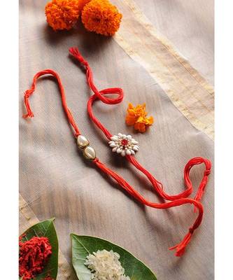 Handmade Floral Rakhis - Set Of 2 1