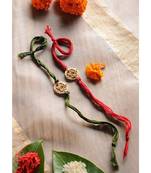 Handmade Kundan Work Rakhis - Set Of 2