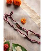 Handmade Kundan And Enamel Rakhis - Set Of 2