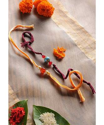 Handmade Semi Precious Stone Rakhis - Set Of 2 1