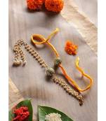 Handmade Meenakari And Cz Rakhi And Lumba Set