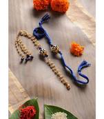 Handmade Kundan Meenakari Rakhi And Lumba Set
