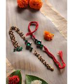 Handmade Crystal Rakhi And Lumba Set