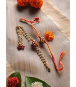 Handmade Meenakari Kundan Rakhi And Lumba Set