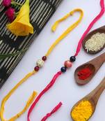 Multicolored Handcrafted Meenakari Rakhis (Set Of 2)