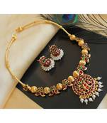 Beautiful Kemp Green Mango Designer Necklace Set