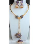 Beautiful Blue Rudhra Balls Designer Necklace Set