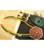 Beautiful Kemp Green Yellow Green Agates Designer Necklace Set