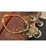 Beautiful Green Pearl Designer Necklace Set